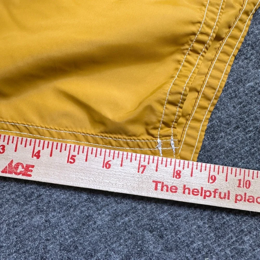 Birdwell Beach Britches Board Shorts Mustard Yellow Mens 40 Surf Trunks USA Made